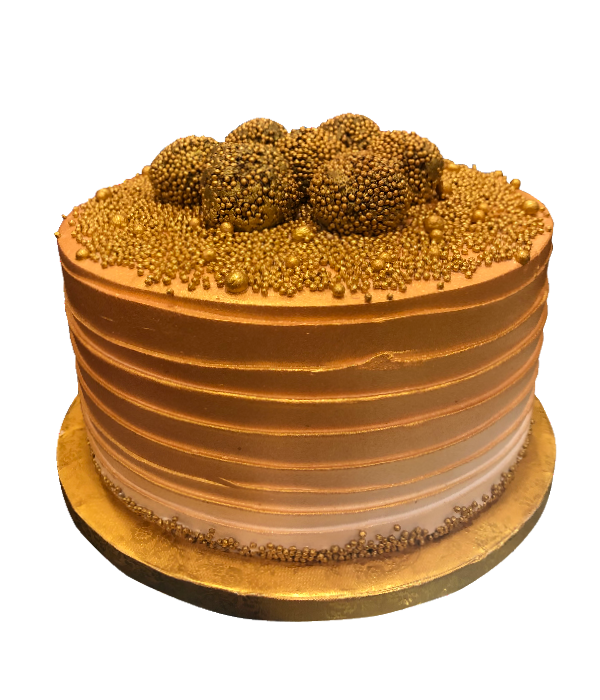Golden theme cake